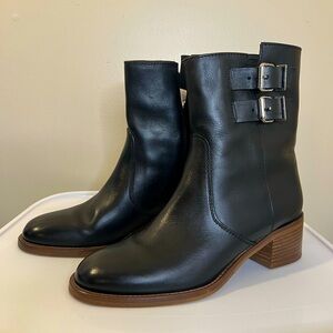 J. Crew women’s size 6.5 Dean black leather boots
